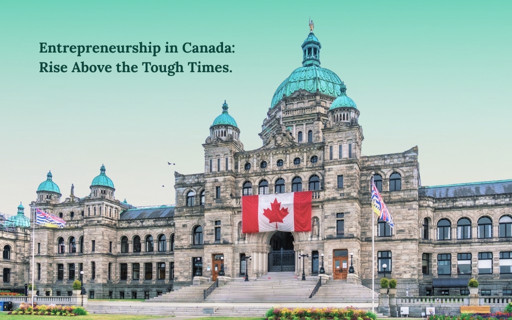 Edificio gubernamental canadiense que representa el apoyo a las pequeñas empresas y los recursos para el emprendimiento.